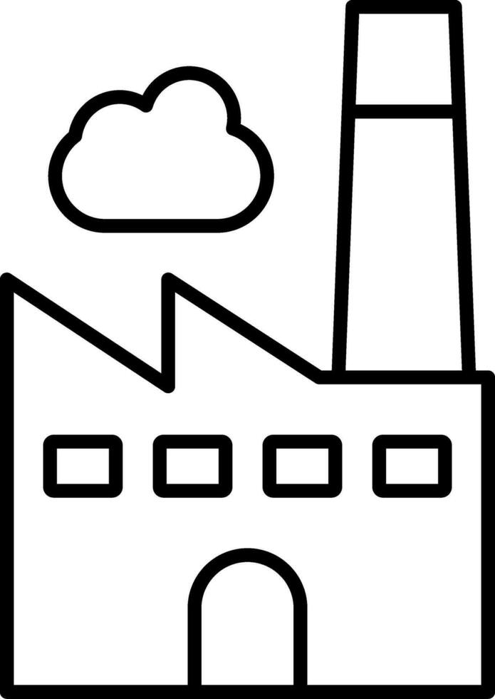 Factory Line Icon vector