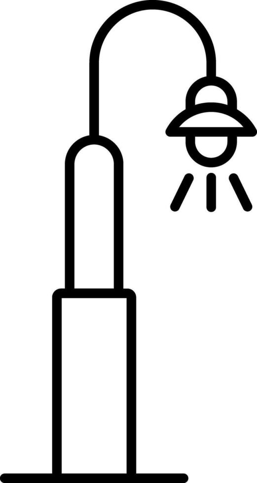 Street Light Line Icon vector