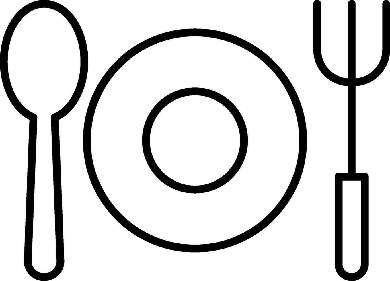 Cutlery Line Icon vector