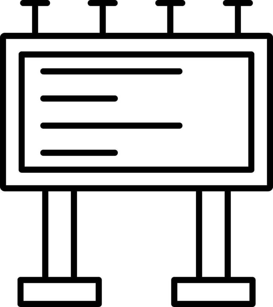 Billboard Line Icon vector