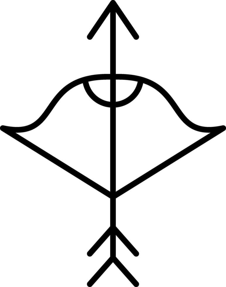 Crossbow Line Icon vector