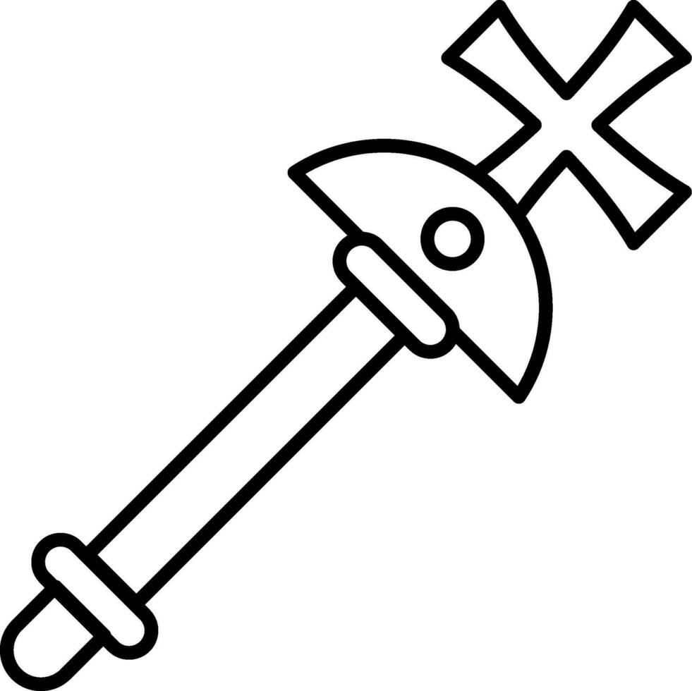 Scepter Line Icon vector