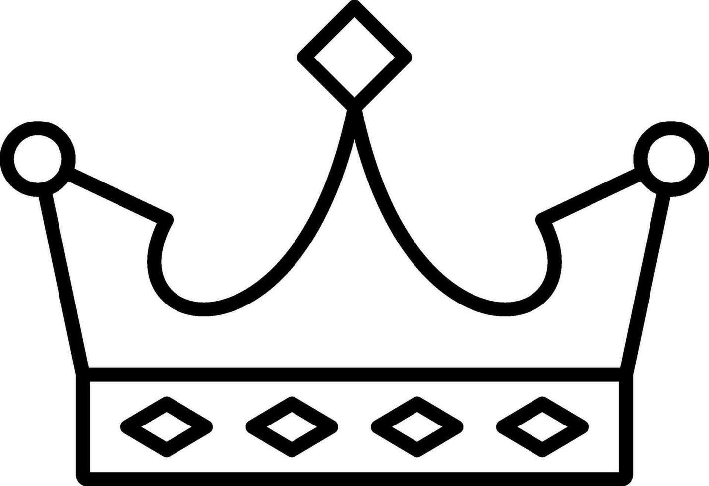 King Line Icon vector