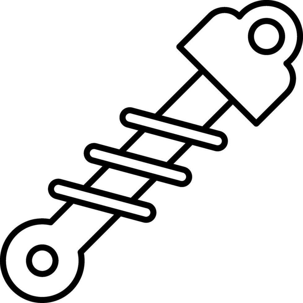 Shock Absorber Line Icon vector
