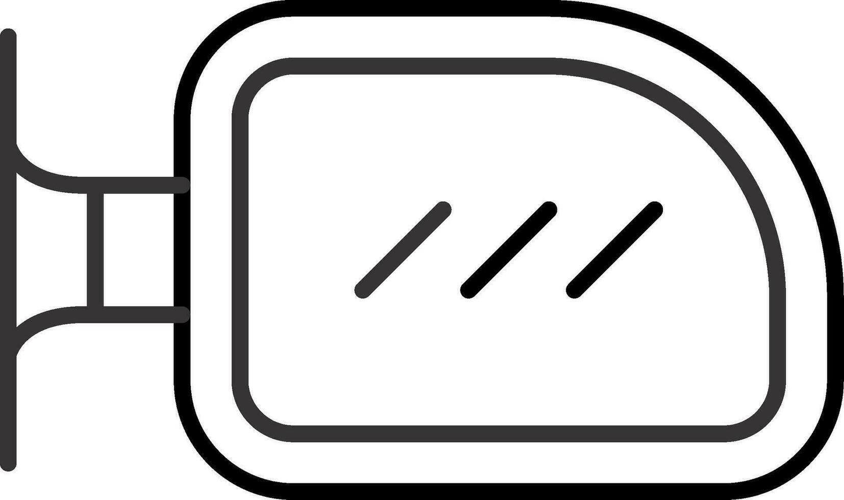Side Mirror Line Icon vector