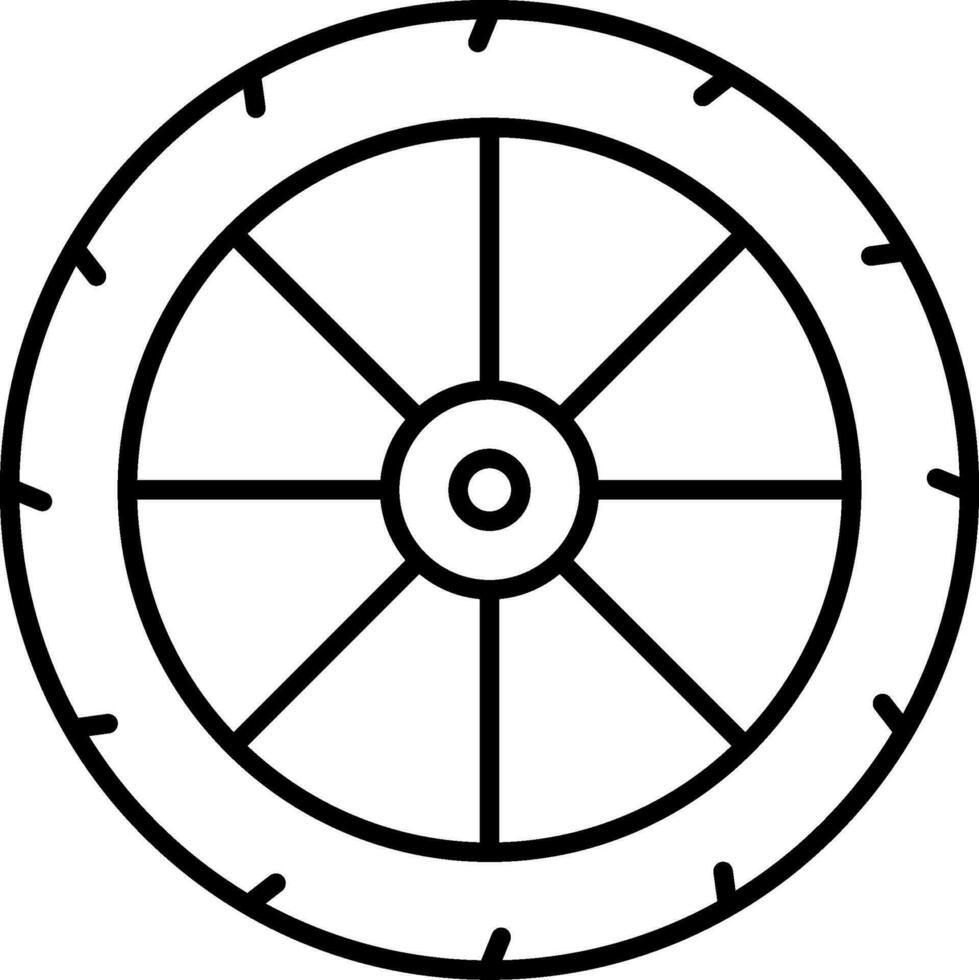 Wheel Line Icon vector