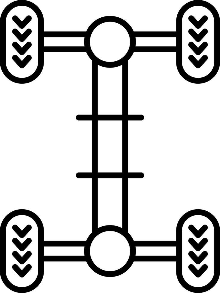 Chassis Line Icon vector