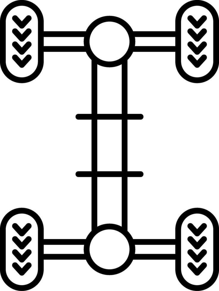 Chassis Line Icon vector