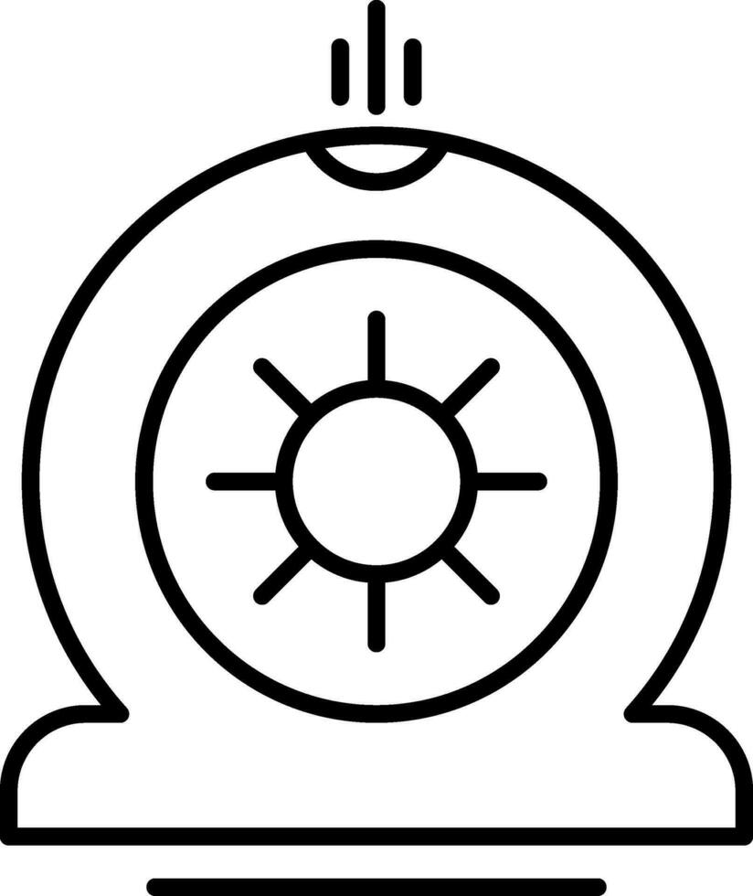 Flat Tire Line Icon vector