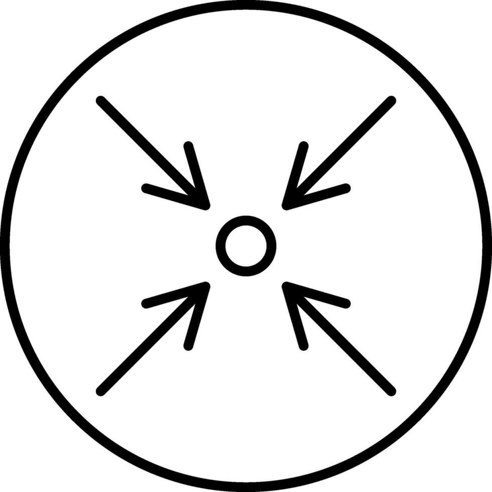 Minimize Line Icon vector