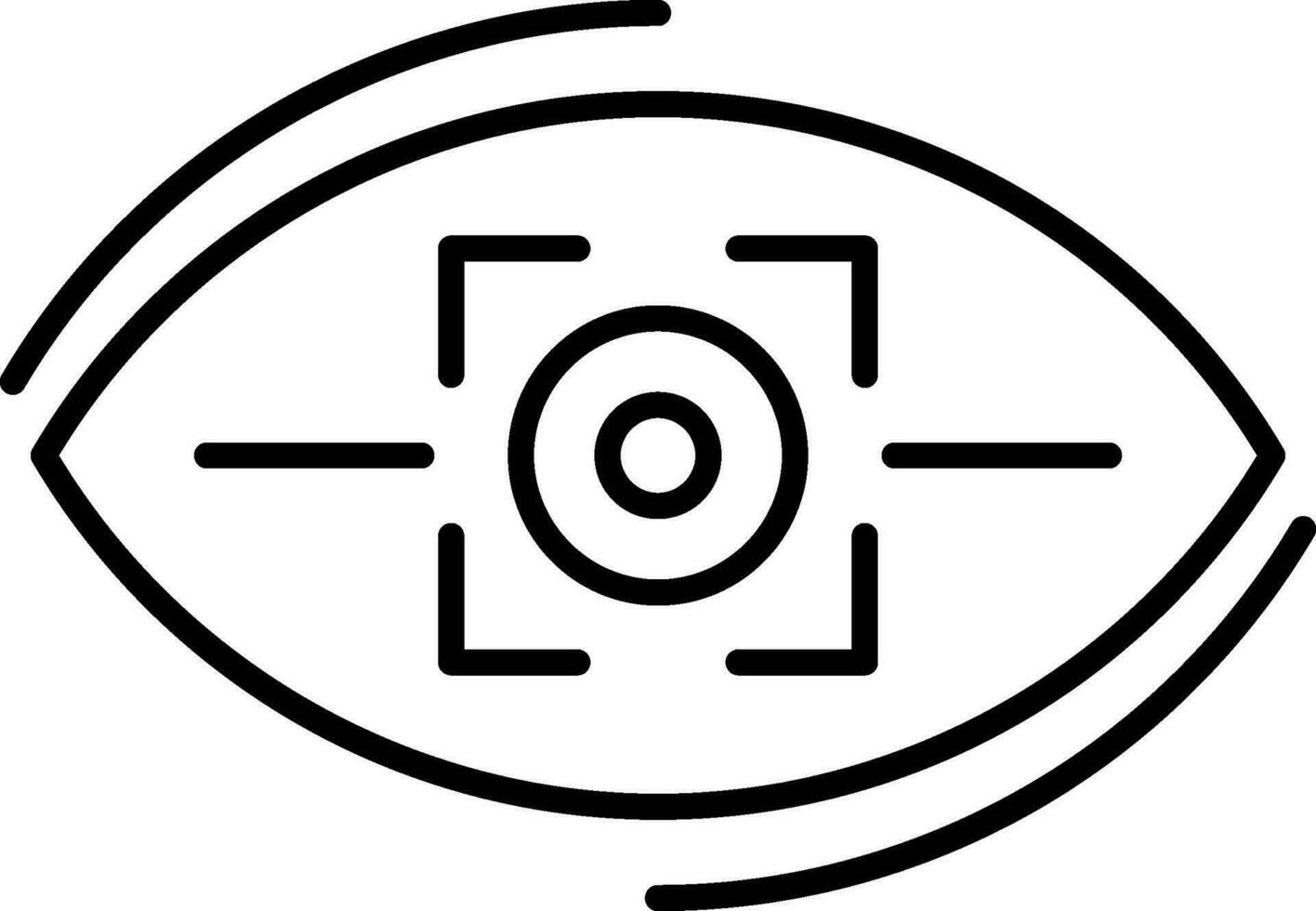 Vision Line Icon vector