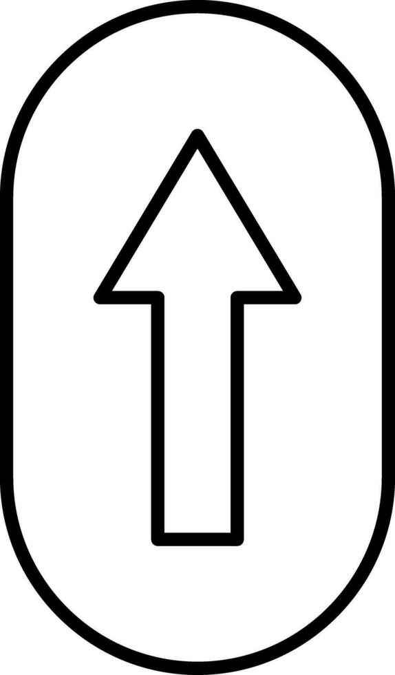 Scroll Up Line Icon vector