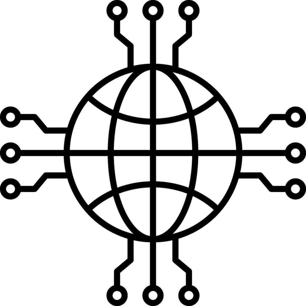 Network Line Icon vector