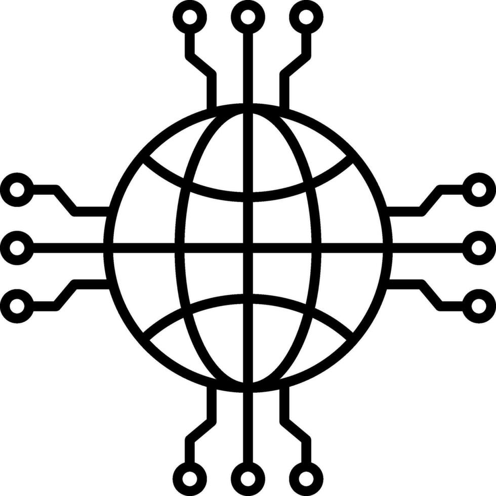 Network Line Icon vector