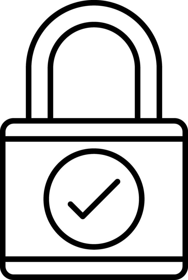 Lock Line Icon vector