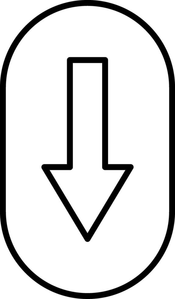Scroll Down Line Icon vector