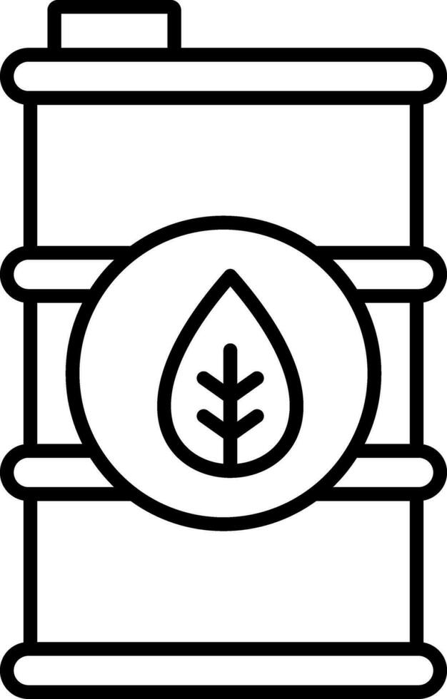 Eco Barrel Line Icon vector