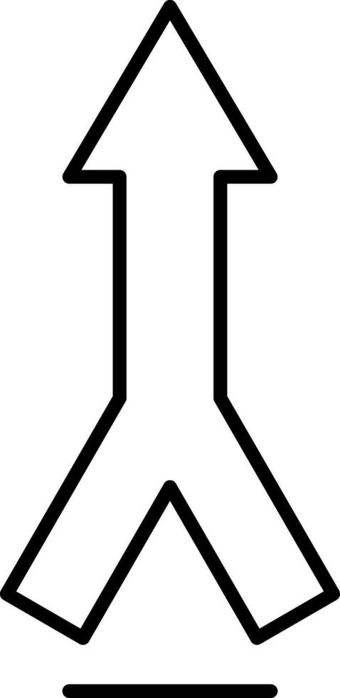 Merging Line Icon vector