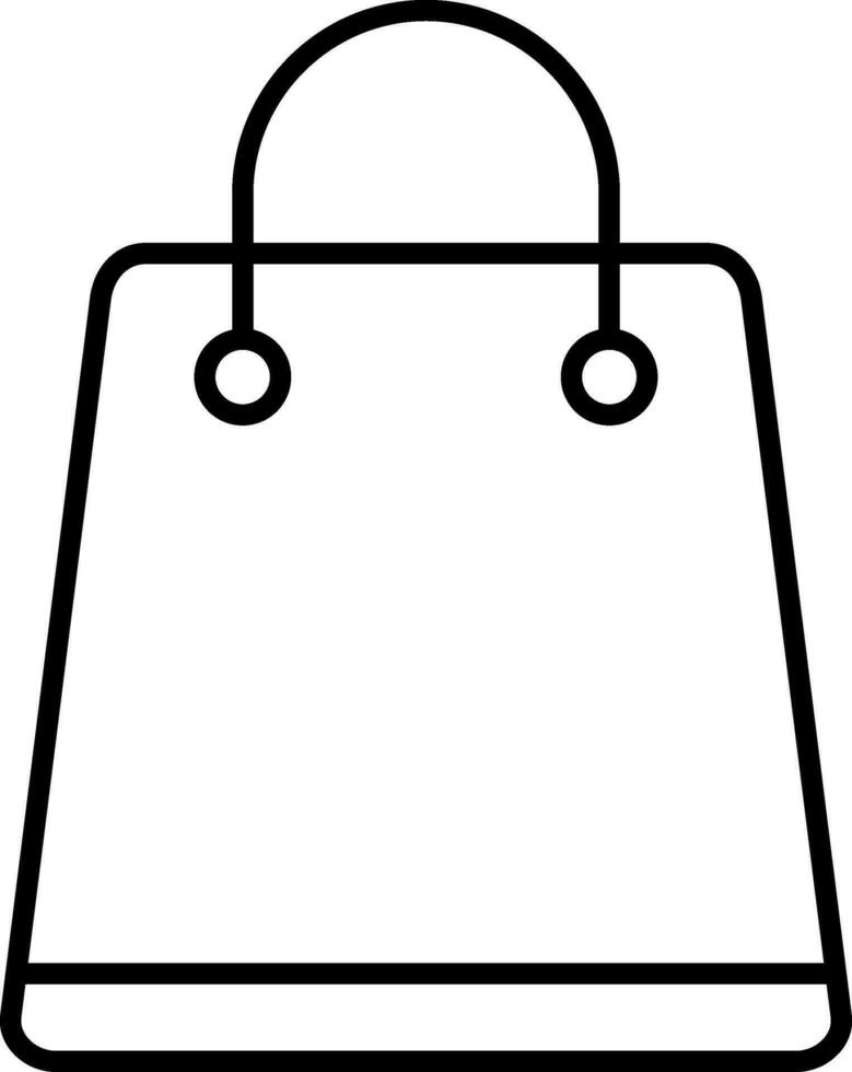 Shopping Bag Line Icon vector