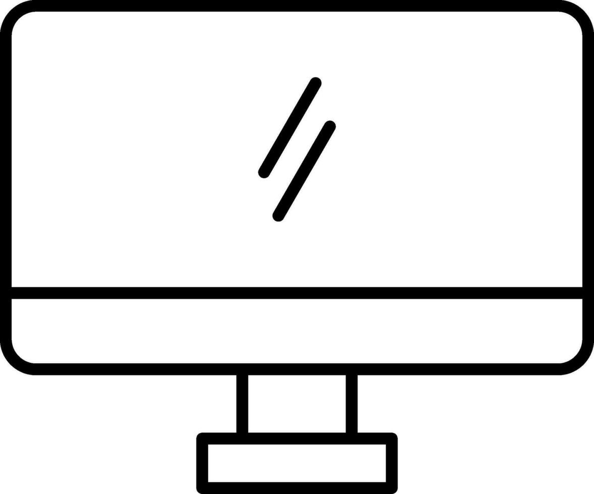 Computer Line Icon vector