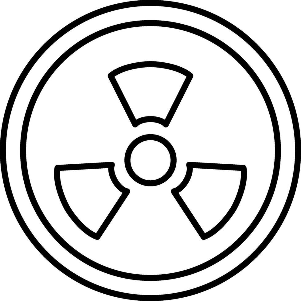 Radioactivity Line Icon vector