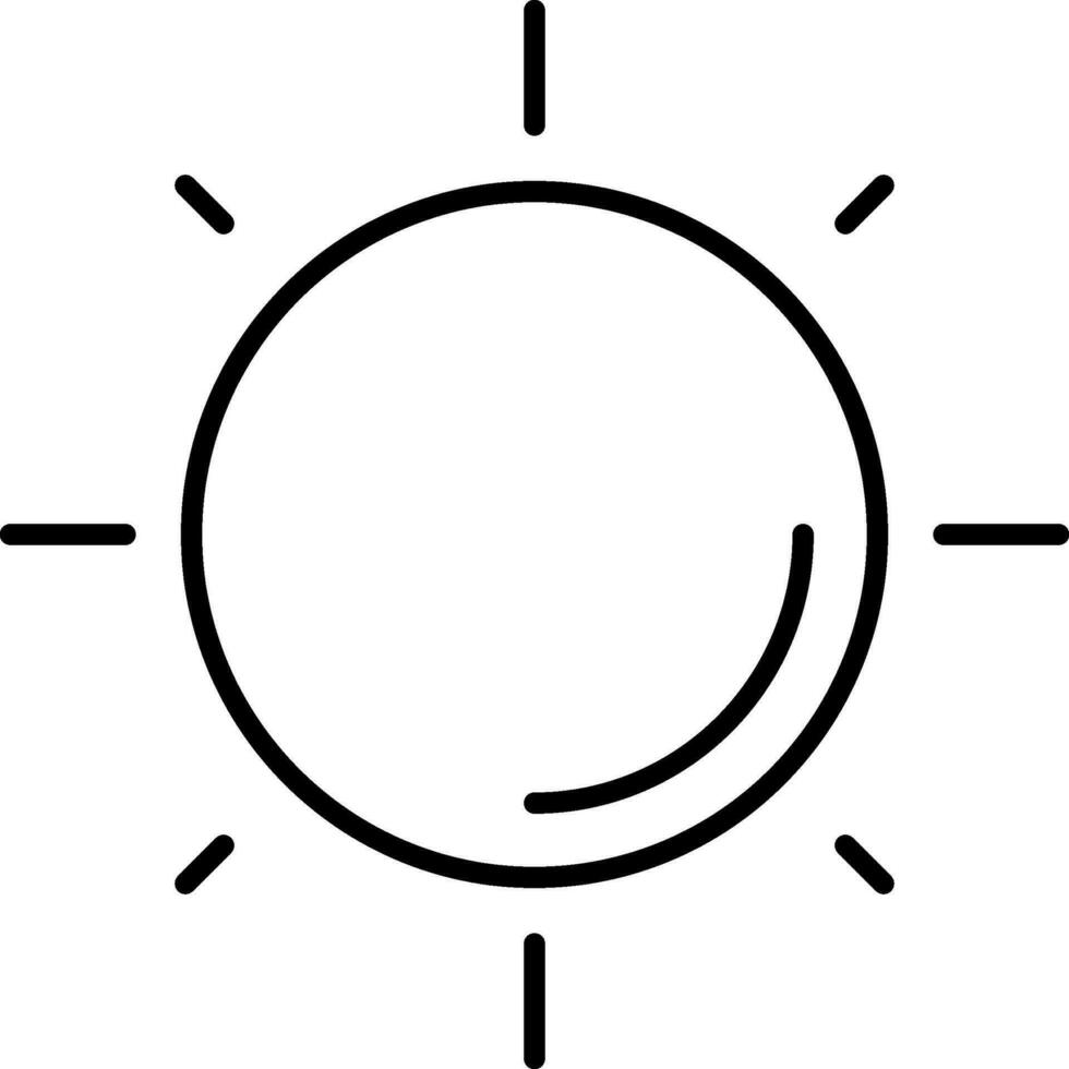 Sun Line Icon vector