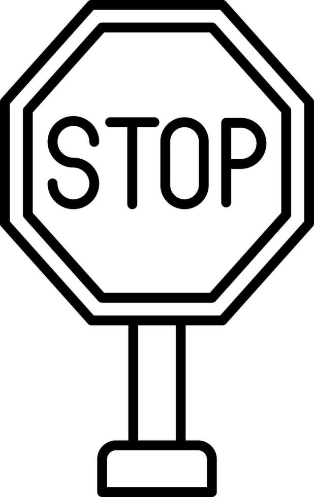 Stop Line Icon vector