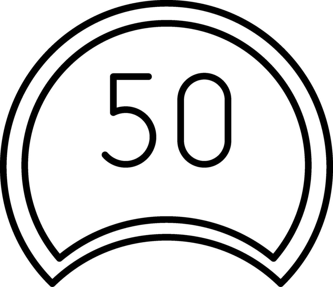 Speed Limit Line Icon vector