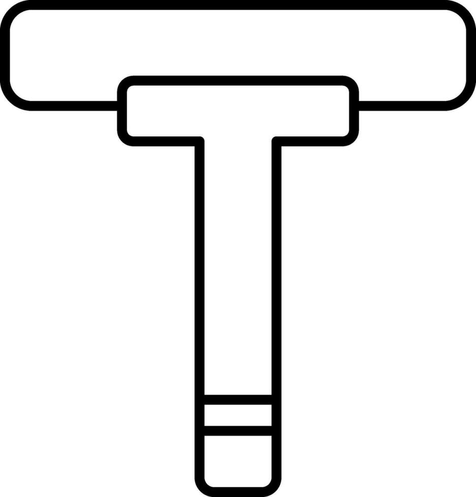 Squeegee Line Icon vector