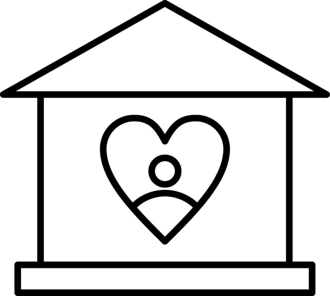 Orphanage Line Icon vector
