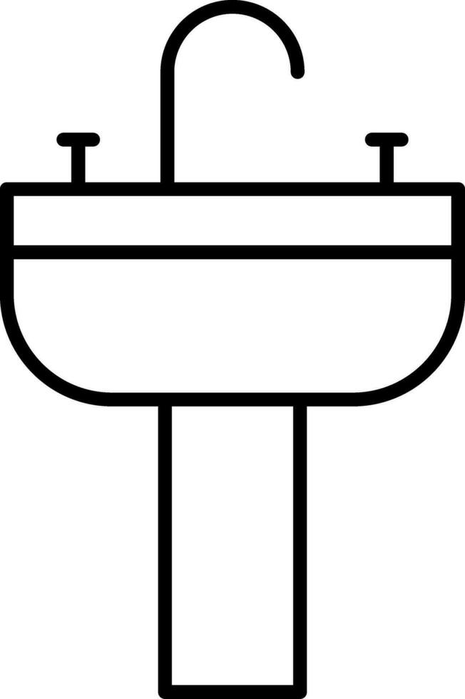 Sink Line Icon vector