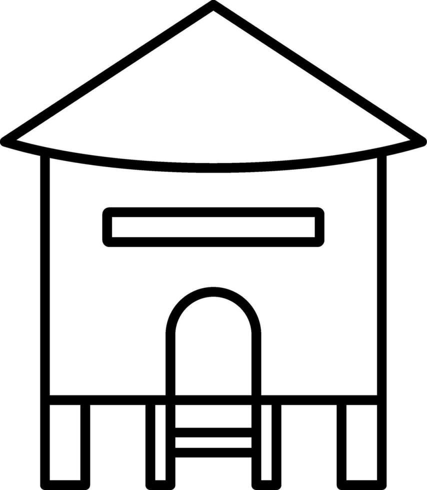 Hut Line Icon vector