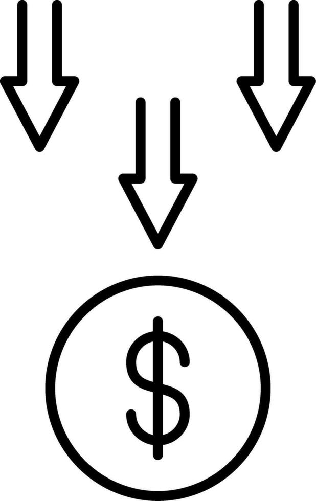 Bankruptcy Line Icon vector