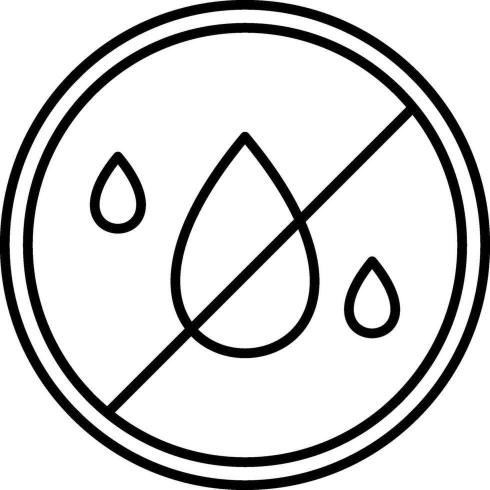 No Water Line Icon vector