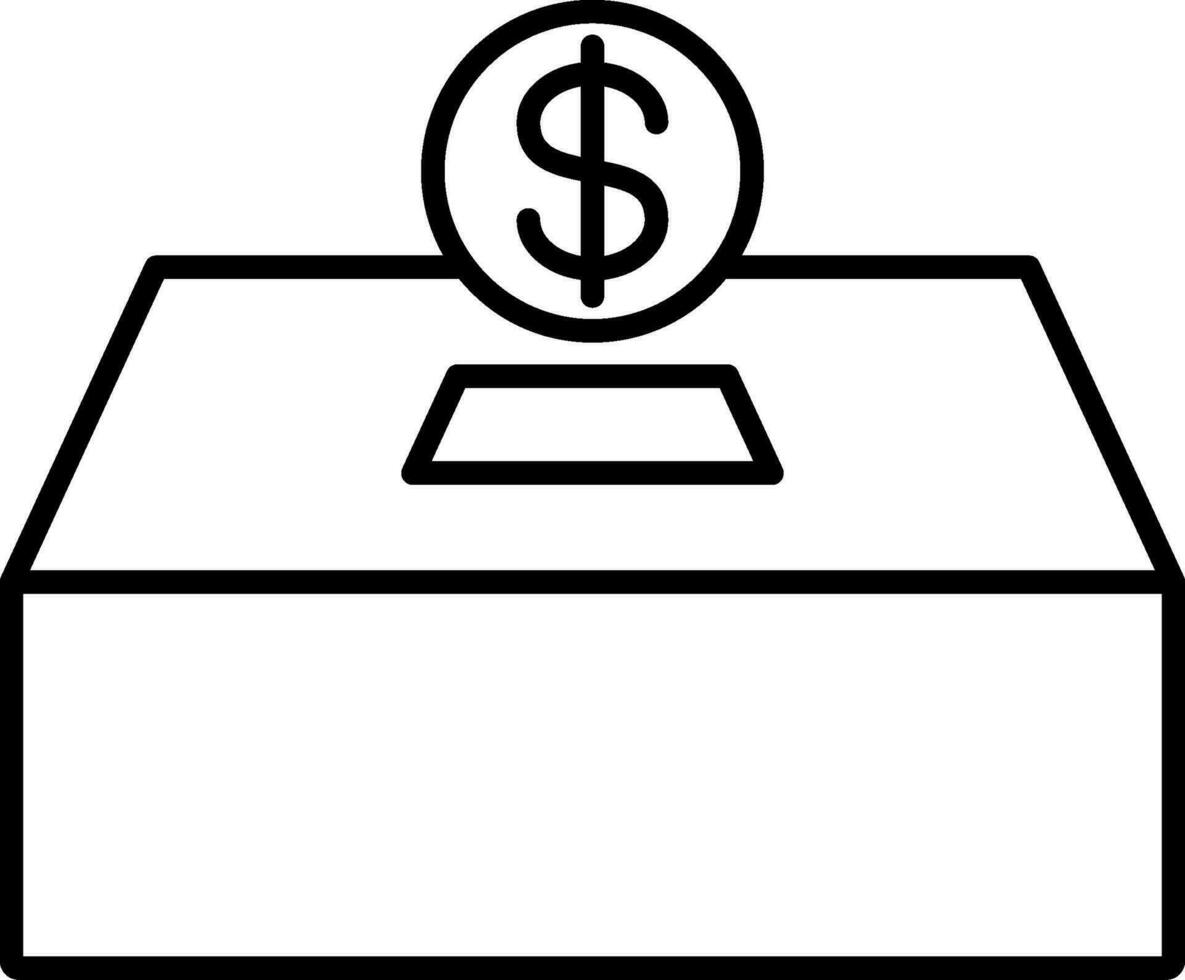 Alms Line Icon vector