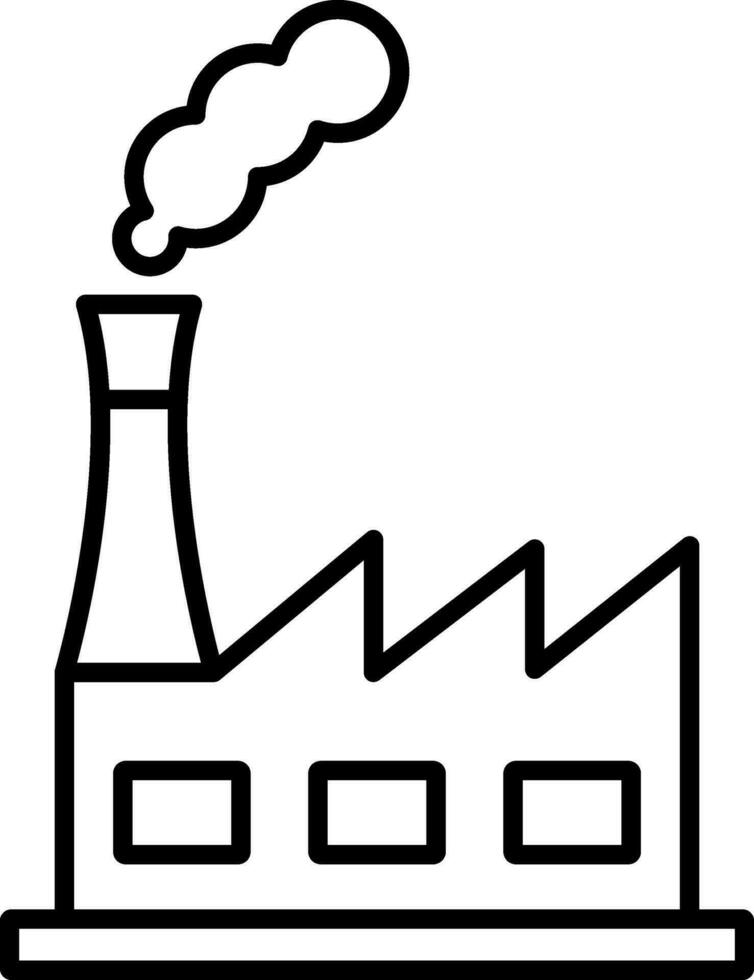 Power Plant Line Icon vector