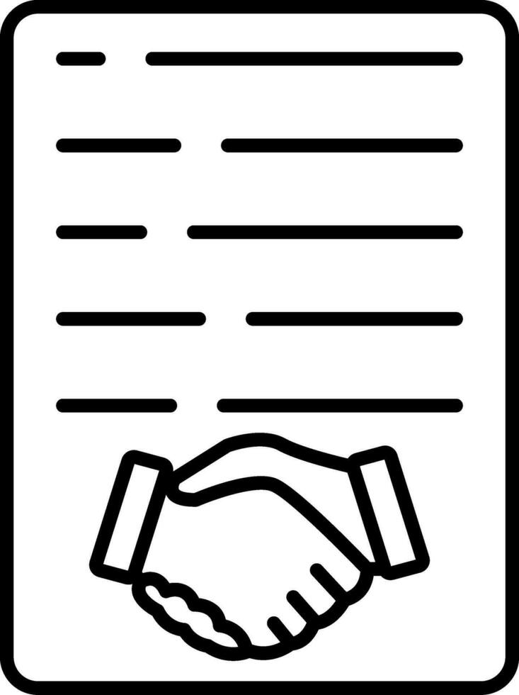 Handshake Line Icon 36609045 Vector Art at Vecteezy