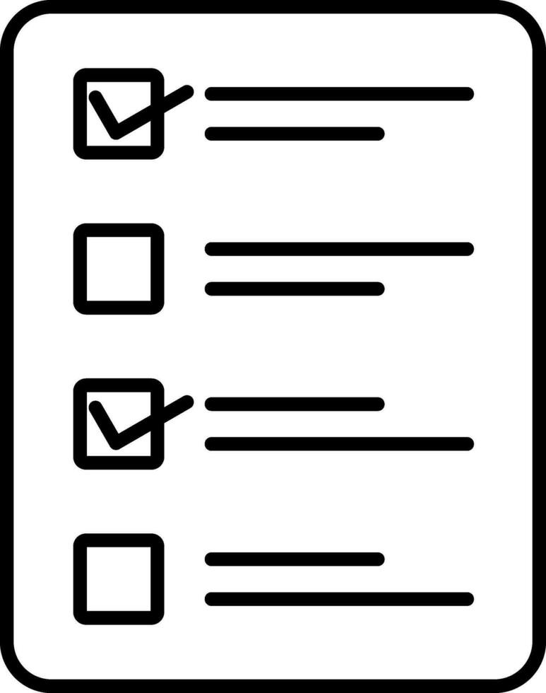 icono de línea de verificación vector