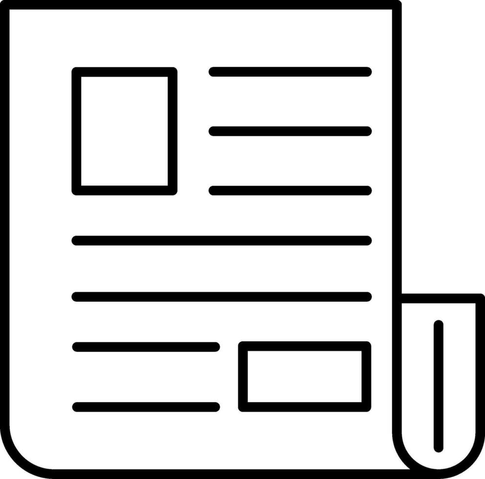Article Line Icon vector