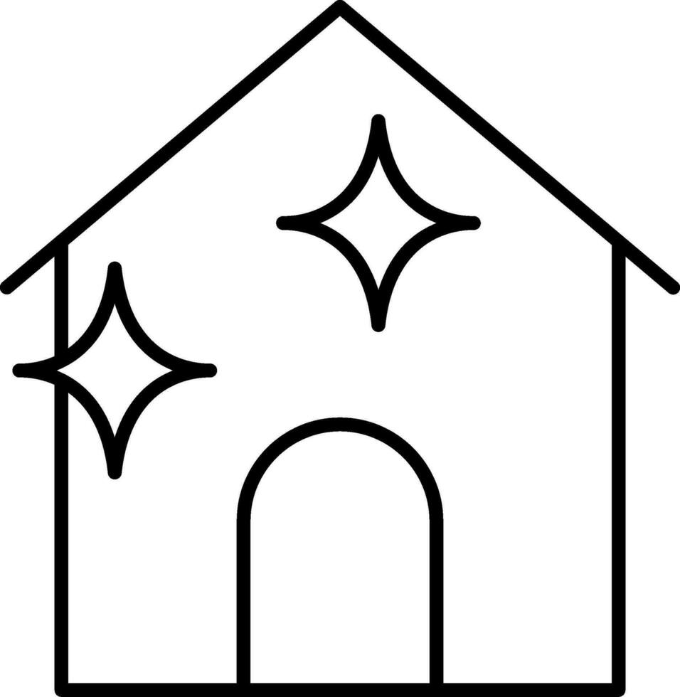 House Cleaning Line Icon vector