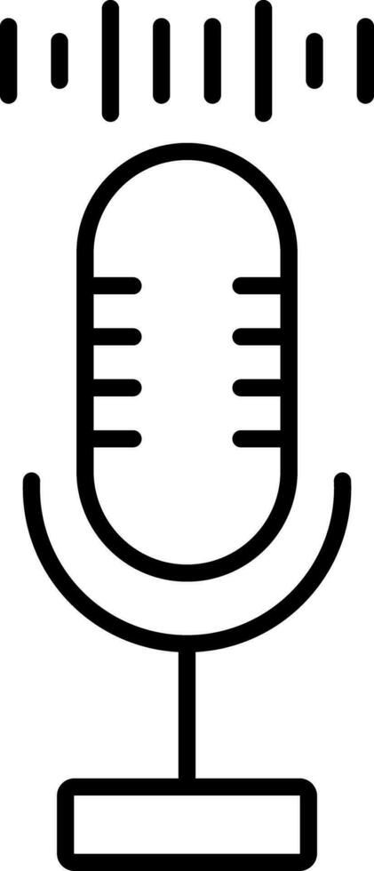Audio Recorder Line Icon vector