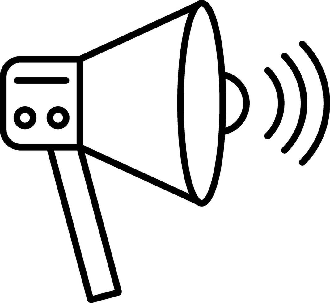 Megaphone Line Icon vector