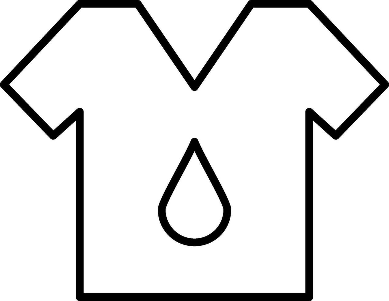 T Shirt Line Icon vector