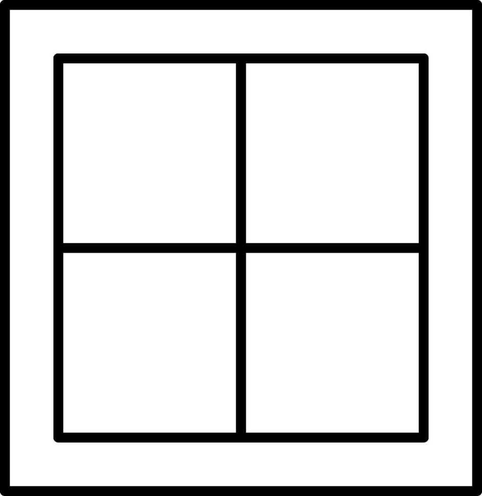 Window Line Icon vector