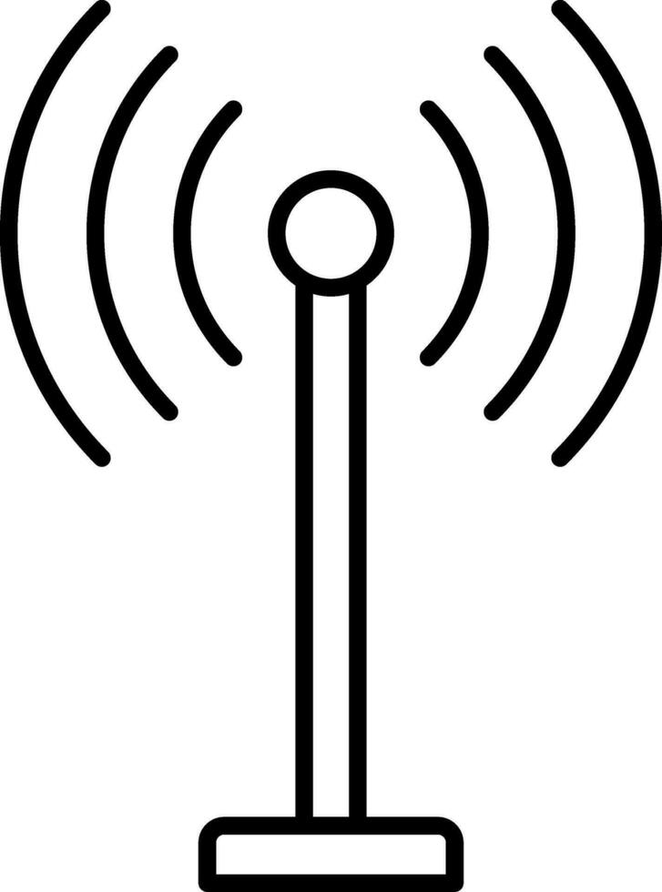 icono de línea de antena vector
