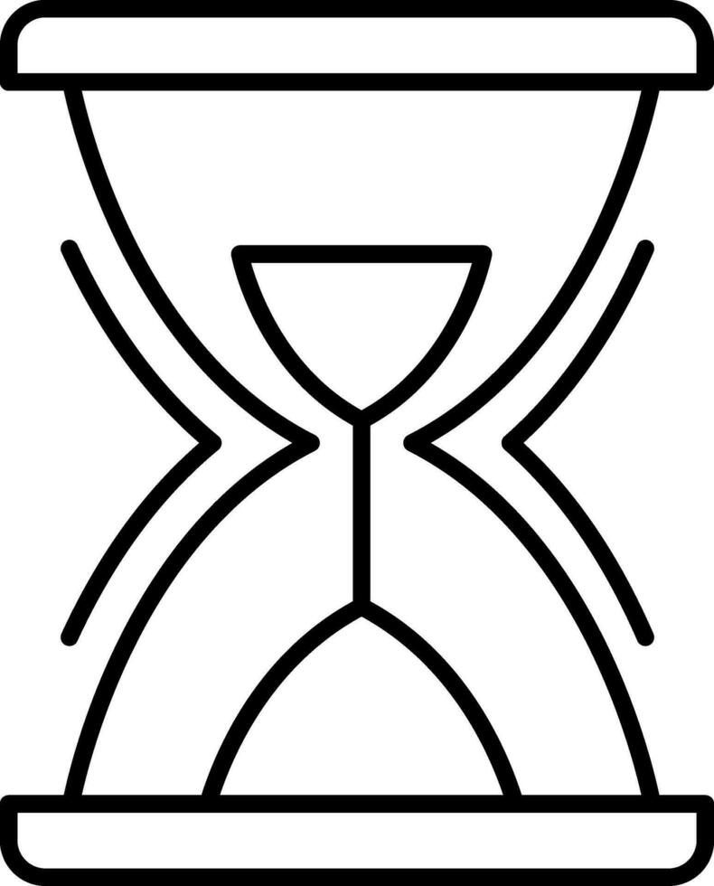 icono de línea de reloj de arena vector