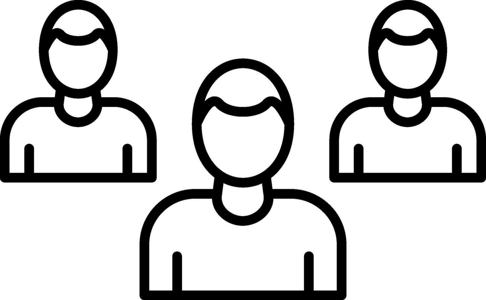 Collaborative Line Icon vector