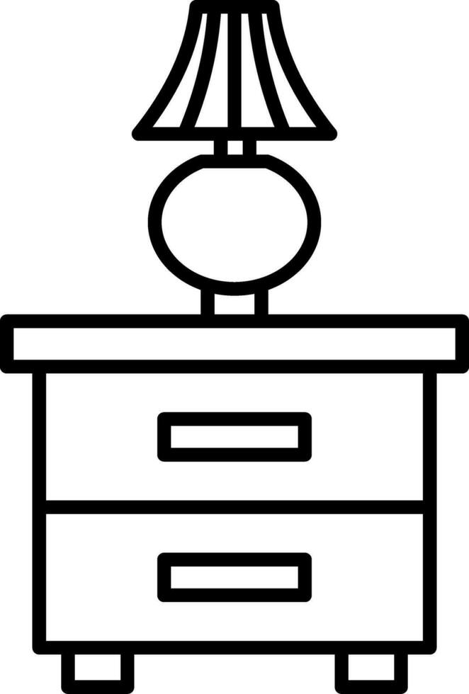 Wardrobe Line Icon vector