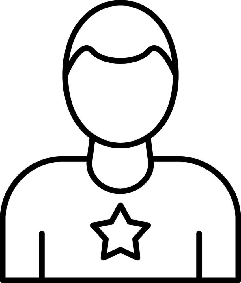 Hero Line Icon vector