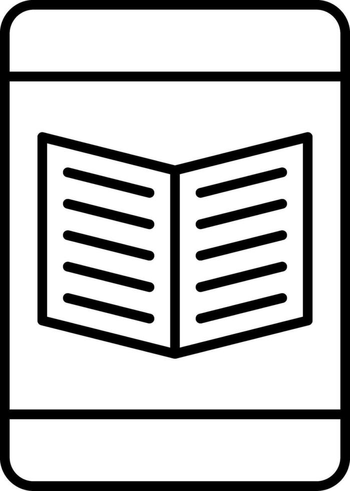 Ebook Line Icon vector